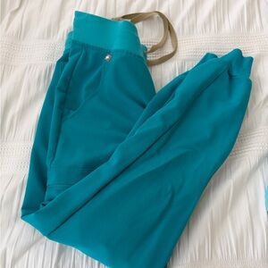 Teal FIGS Zamora Jogger Scrub Pants